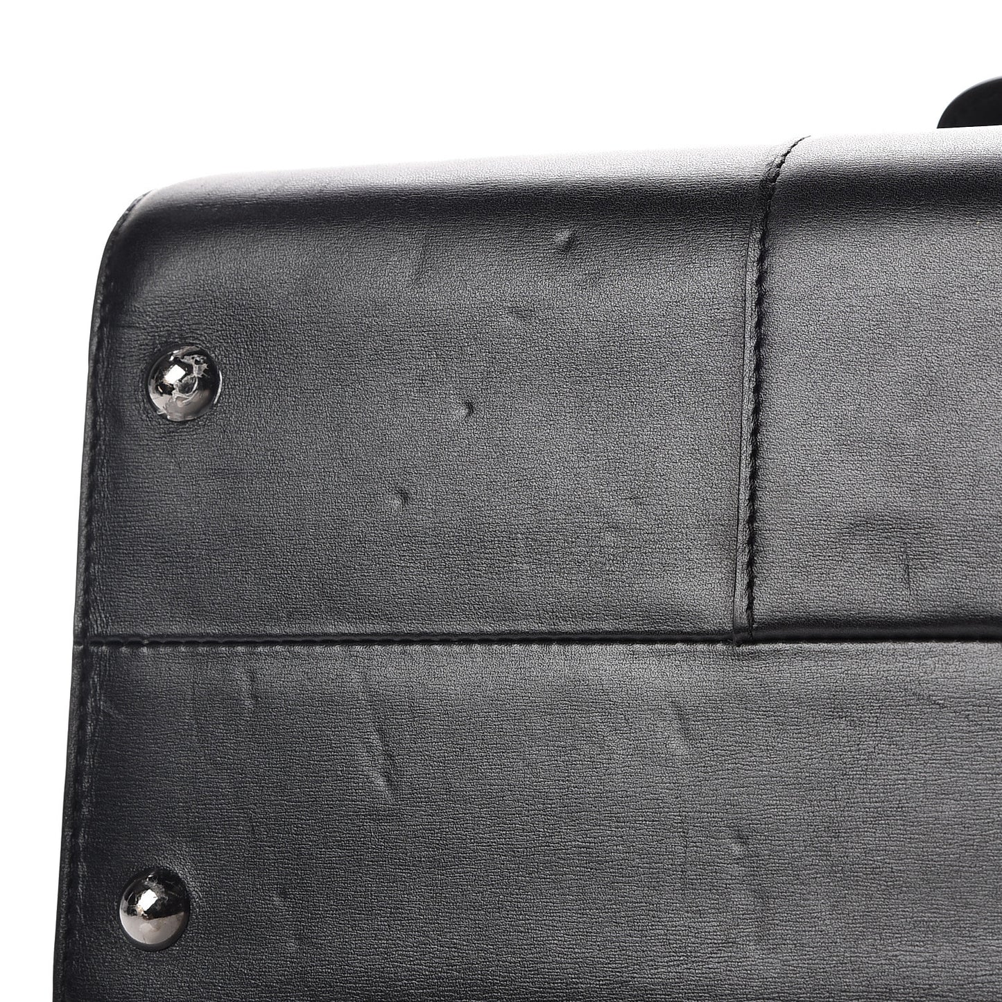 Calfskin MM L'Humour Brillant Satchel Black