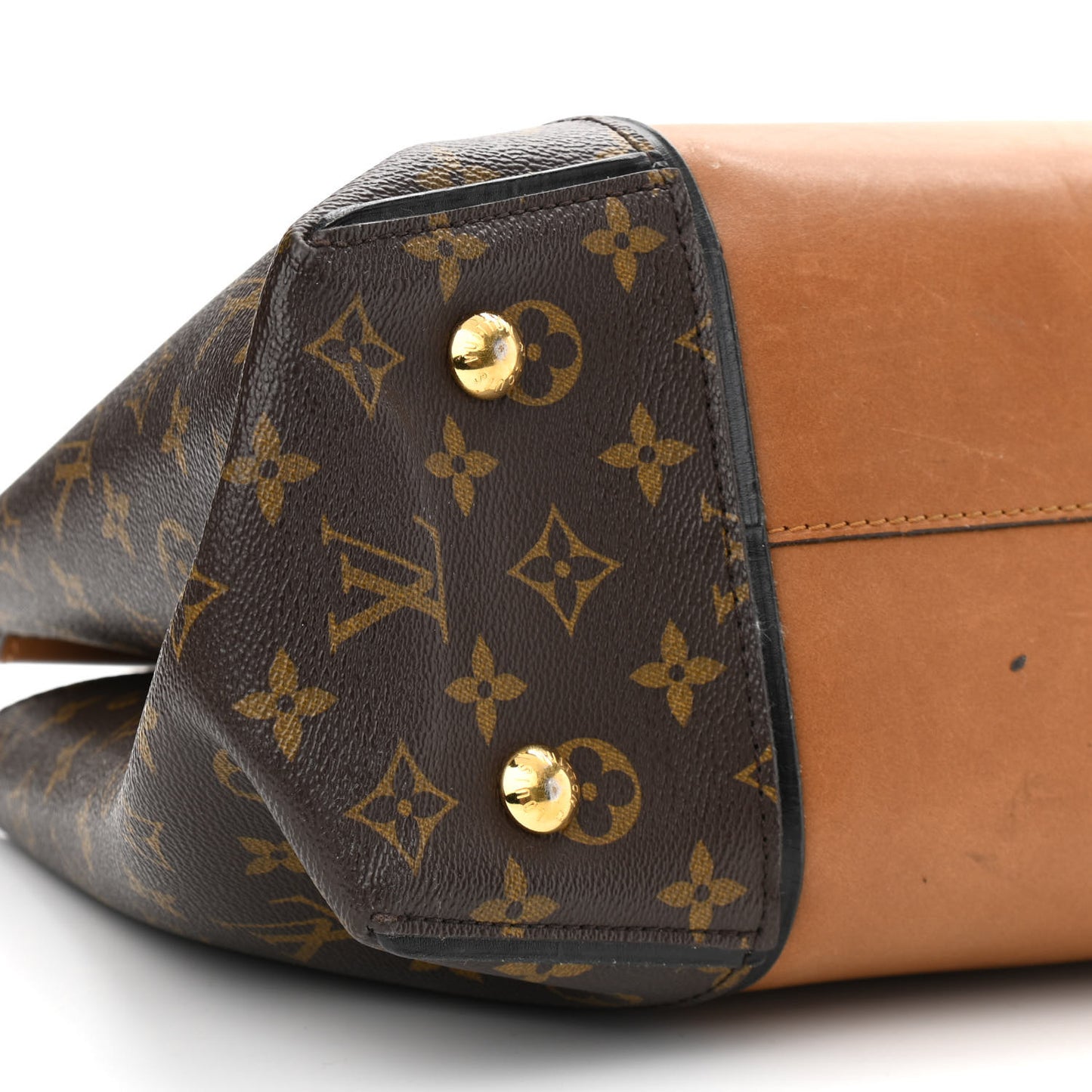 Monogram Cuir Orfevre Tote W PM Noisette