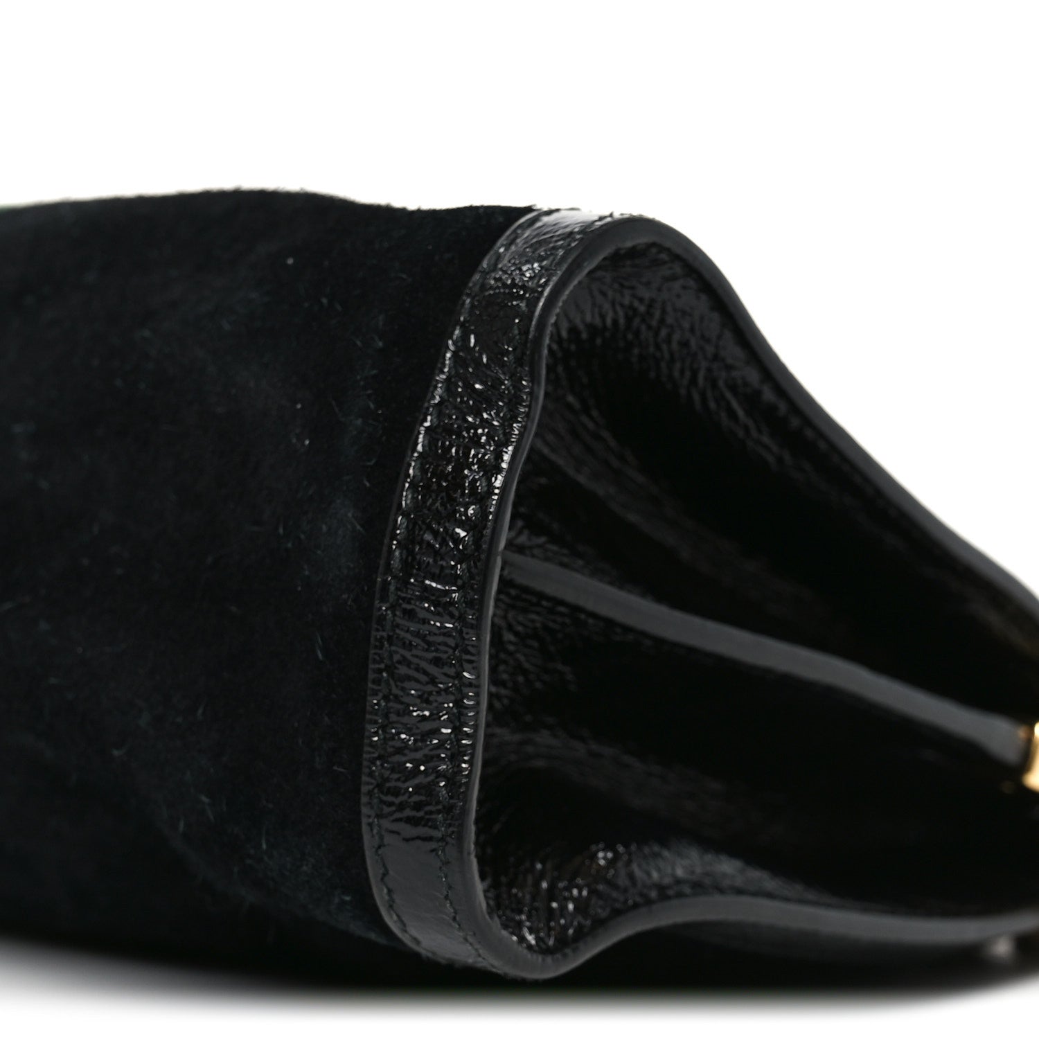 Gucci Suede Patent GG Web Medium Ophidia Chain Shoulder Bag Black 9 of 9