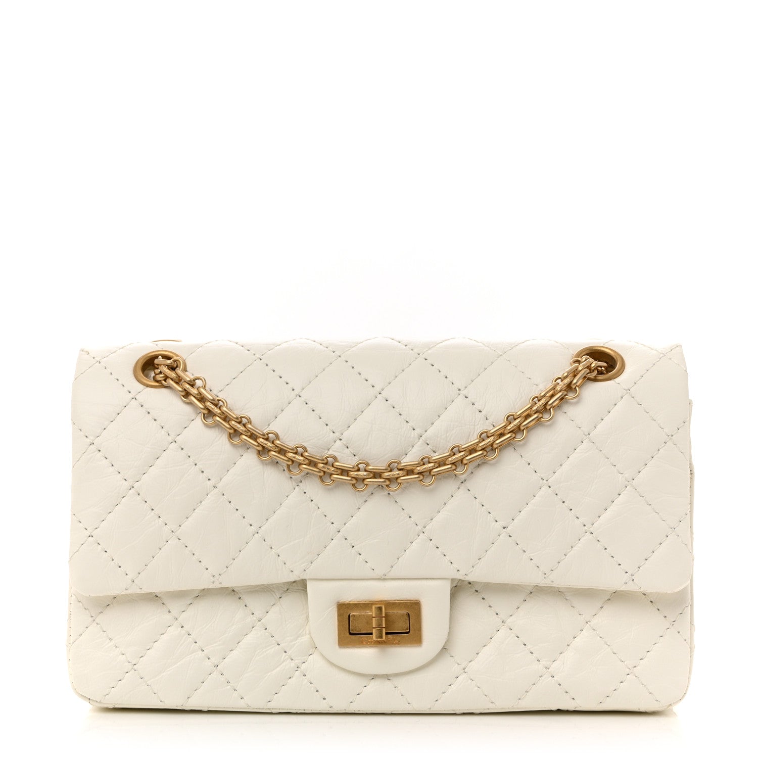 Chanel Aged Calfskin Quilted 2.55 Reissue 225 Flap White 1 of 11