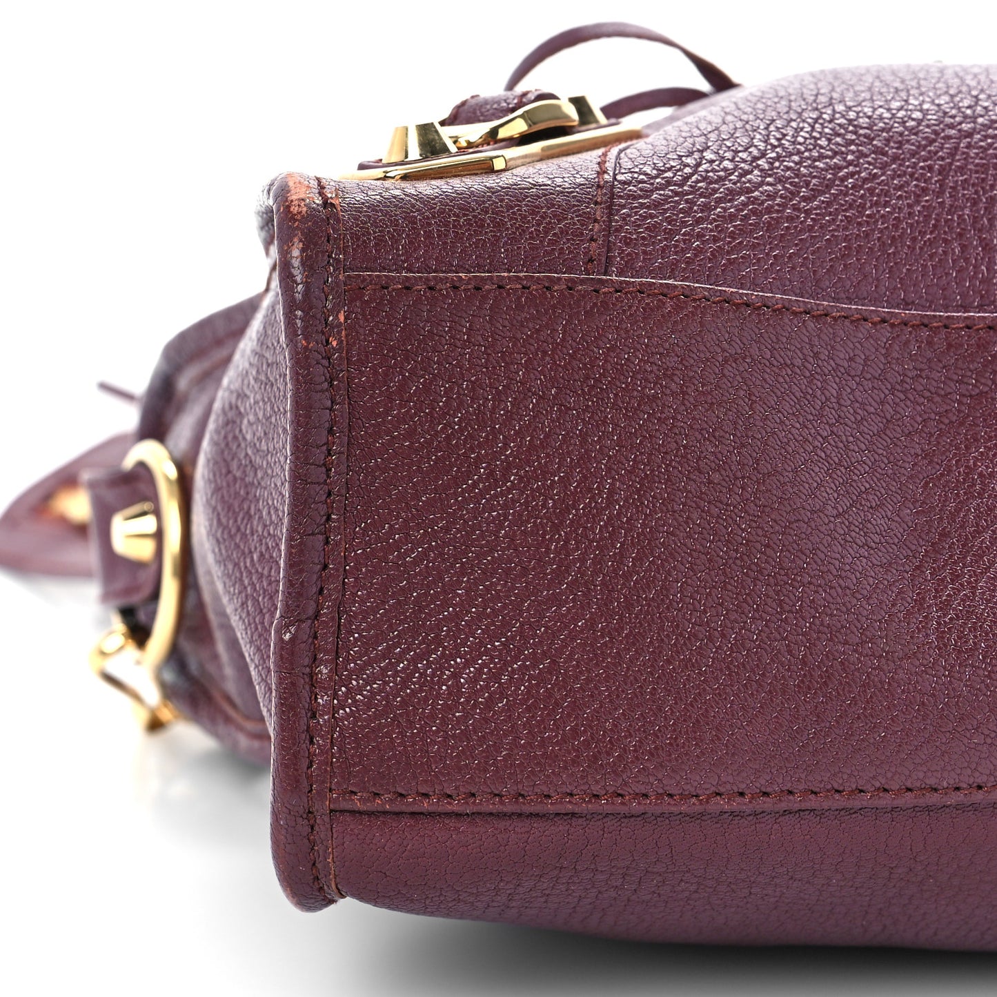 Chevre Gold Metallic Edge Hardware S City Cassis