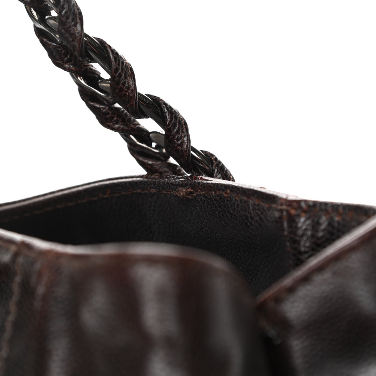 Chanel Glazed Caviar Large East West Modern Chain Tote Brown 11 of 11