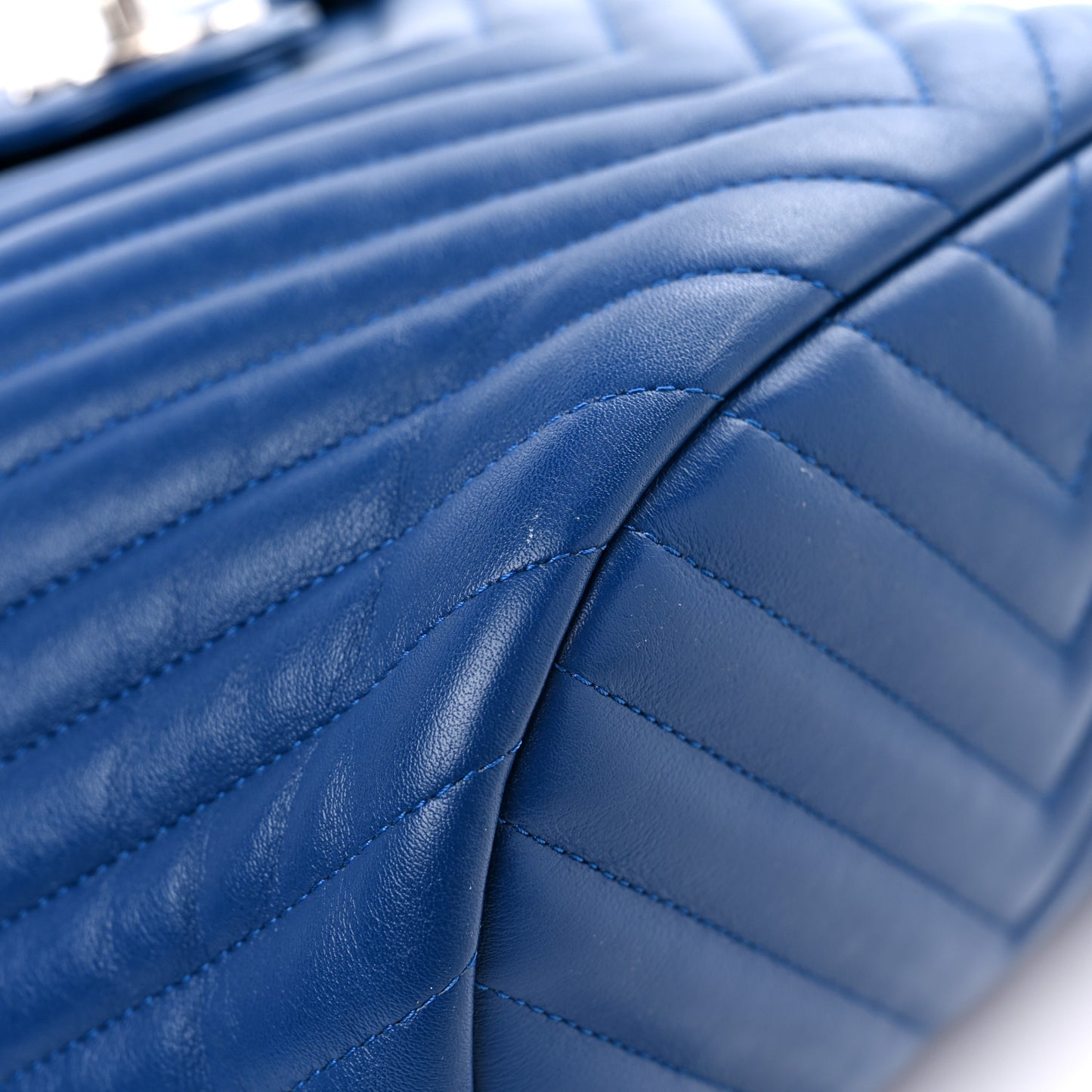 Lambskin Chevron Quilted Small Urban Spirit Backpack Blue