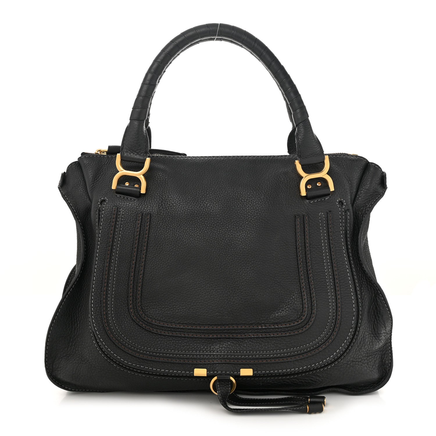 Chloe Calfskin Large Marcie Satchel Black 1 of 10