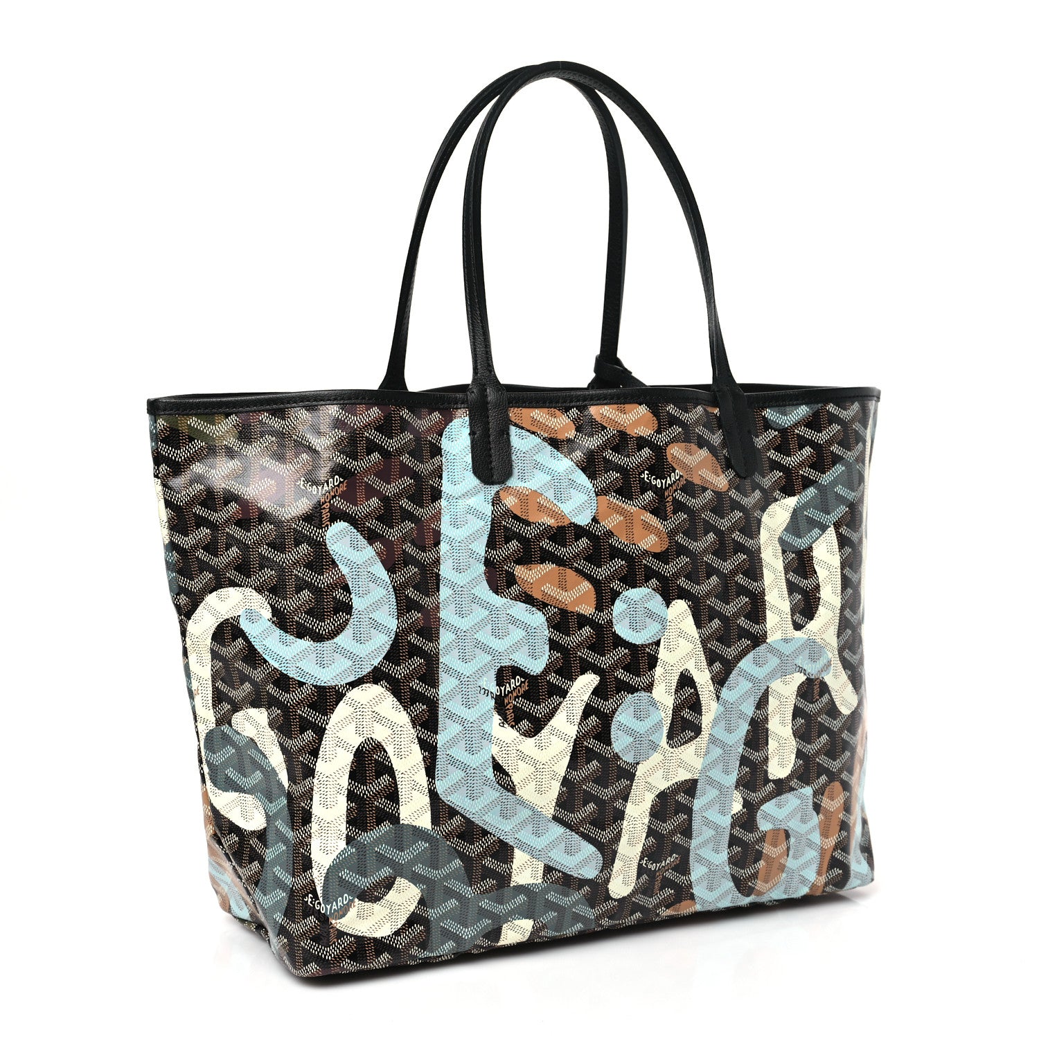 Goyard Goyardine Saint Louis Lettres Camouflage PM Black Blue 4 of 8