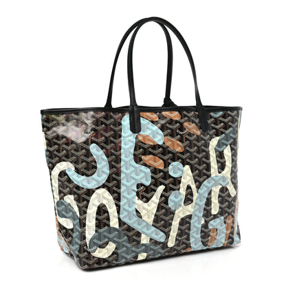 Goyard Goyardine Saint Louis Lettres Camouflage PM Black Blue 4 of 8