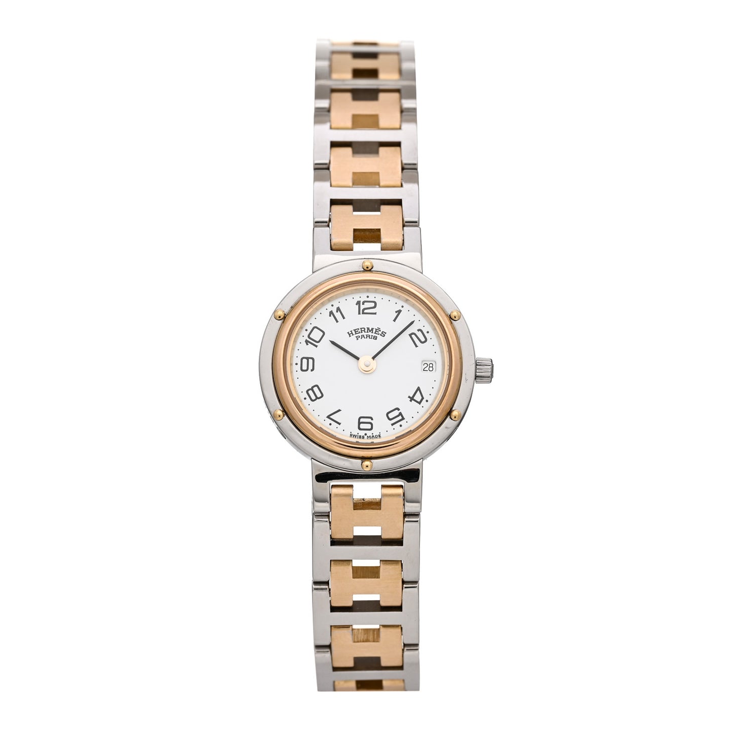 Stainless Steel 24mm Clipper Quartz Watch Gold