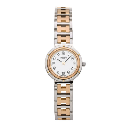 Hermes Stainless Steel 24mm Clipper Quartz Watch Gold 1 of 4