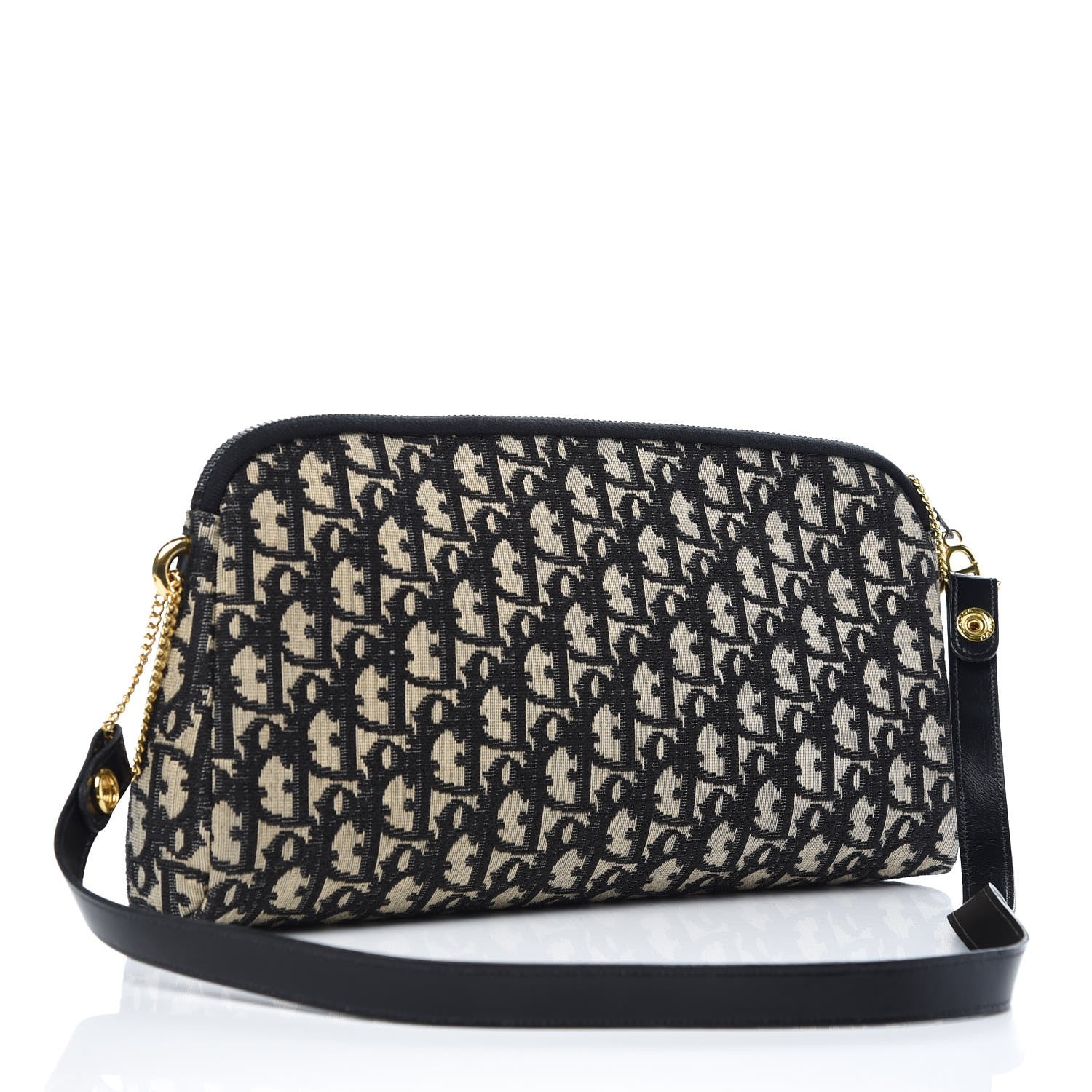 Christian Dior Monogram Shoulder Bag Black 3 of 6