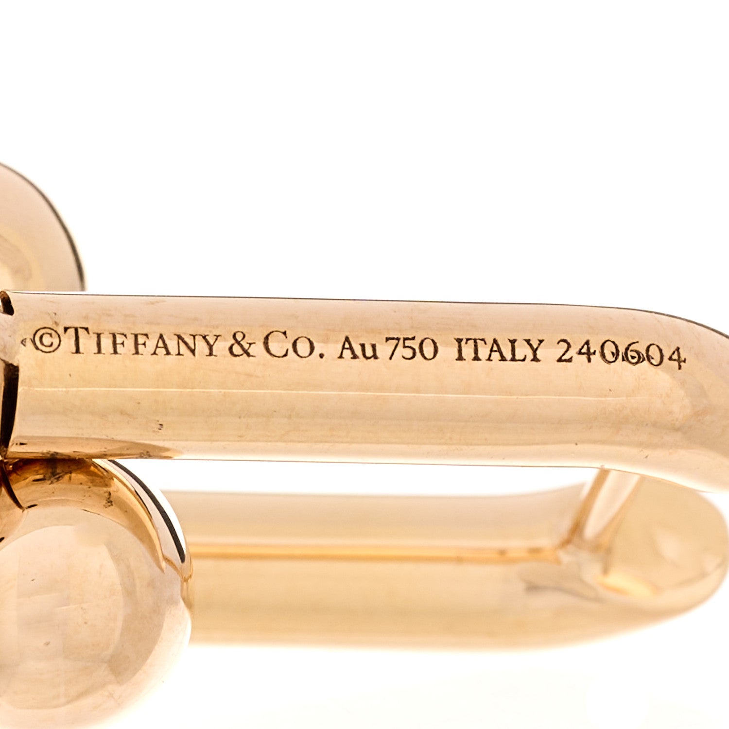 Tiffany 18K Rose Gold Large HardWear Link Earrings 4 of 5