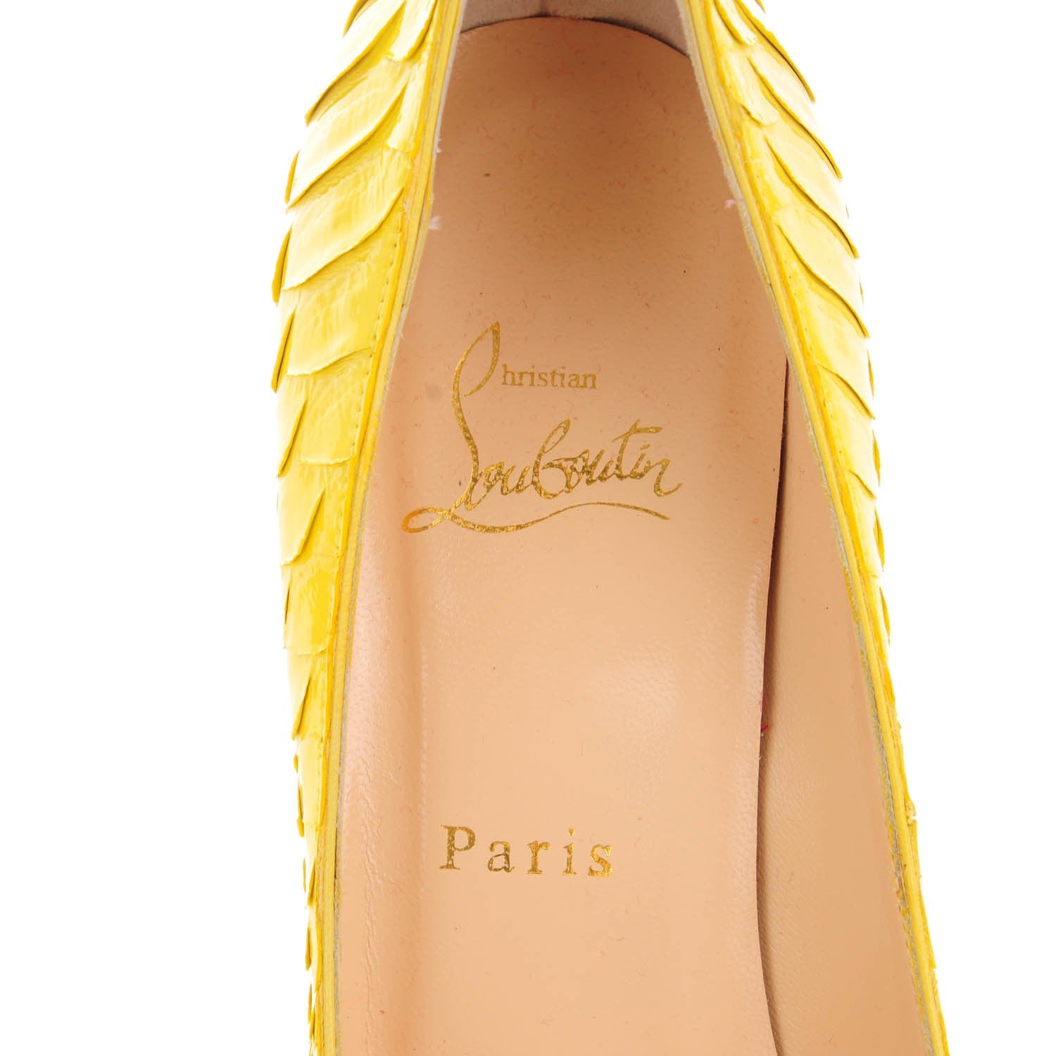 Christian Louboutin Python New Very Prive 120 Pumps 39.5 Yellow 11 of 15