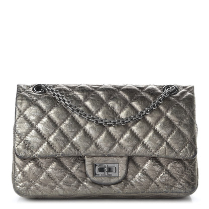 Chanel Metallic Aged Calfskin 2.55 Reissue 225 Flap Dark Silver 1 of 12