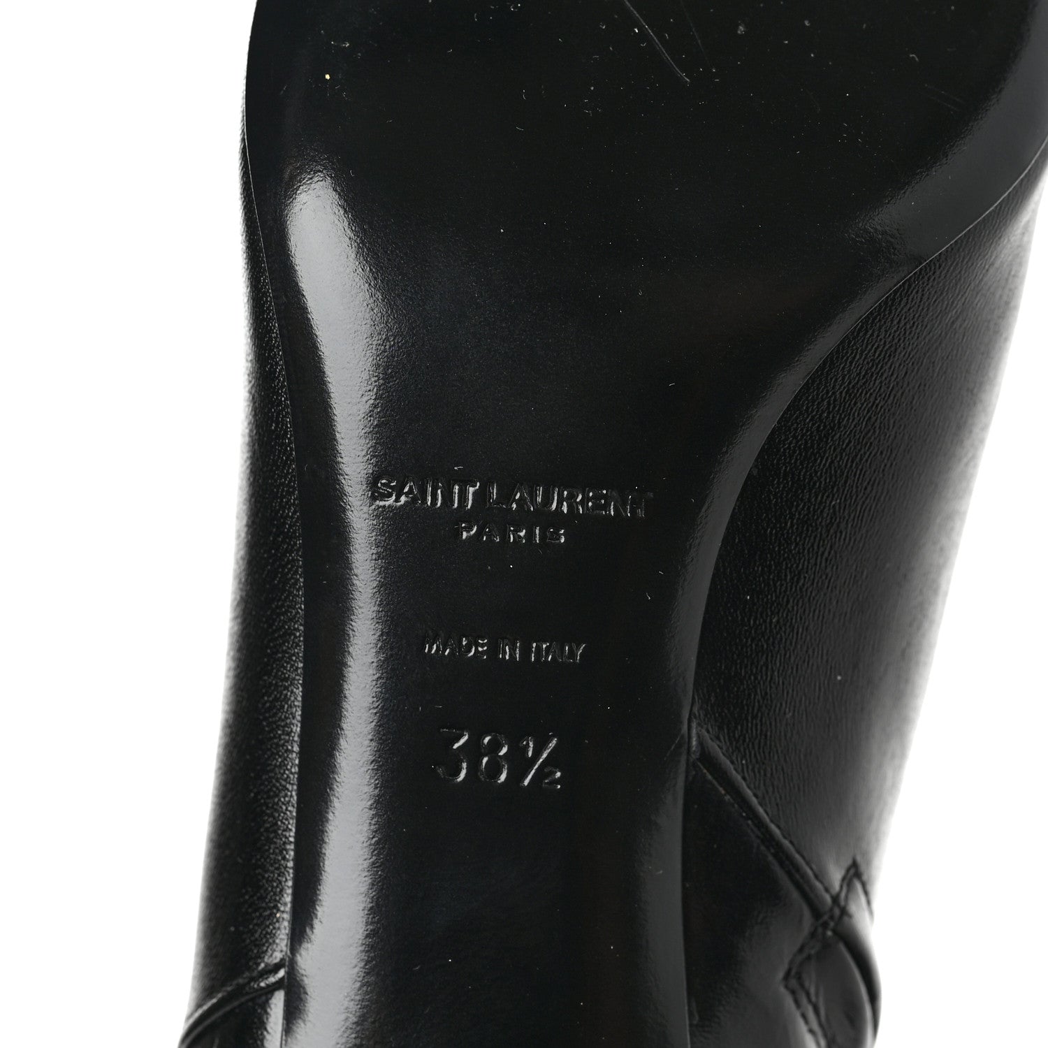 Saint Laurent Calfskin Loulou 70 Uniform Ankle Boots 38.5 Black 6 of 7
