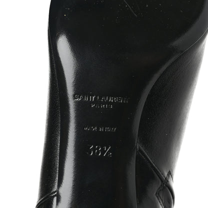 Saint Laurent Calfskin Loulou 70 Uniform Ankle Boots 38.5 Black 6 of 7