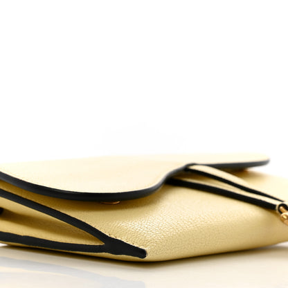 Christian Dior Goatskin Saddle Chain Wallet Pouch Soft Yellow 11 of 12
