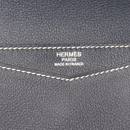 Hermes Evercolor Swift Faco Clutch Bleu de Malte Rose Tyrien Gold 6 of 10