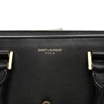 Saint Laurent Calfskin Monogram Baby Cabas Black 9 of 11