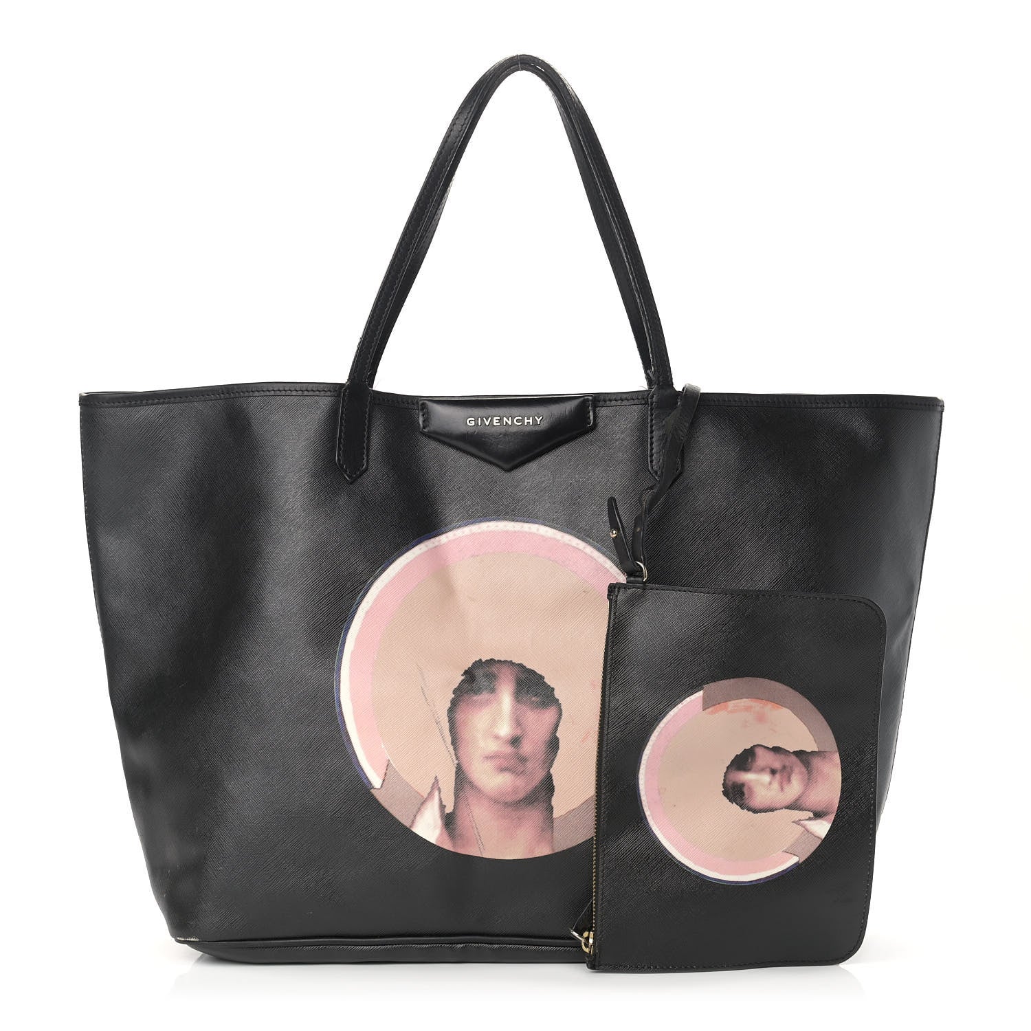 Givenchy Textured Coated Canvas Madonna Print Large Antigona Tote Black 1 of 21