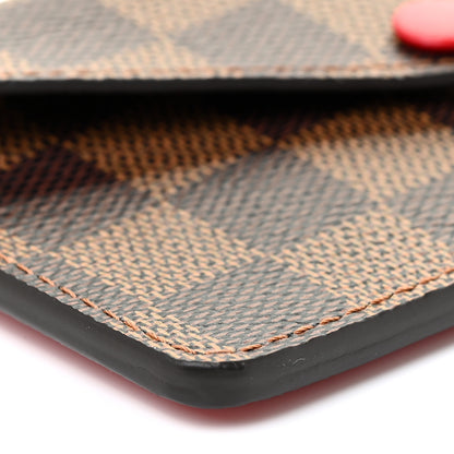 Louis Vuitton Damier Ebene Recto Verso Card Holder Red 8 of 10