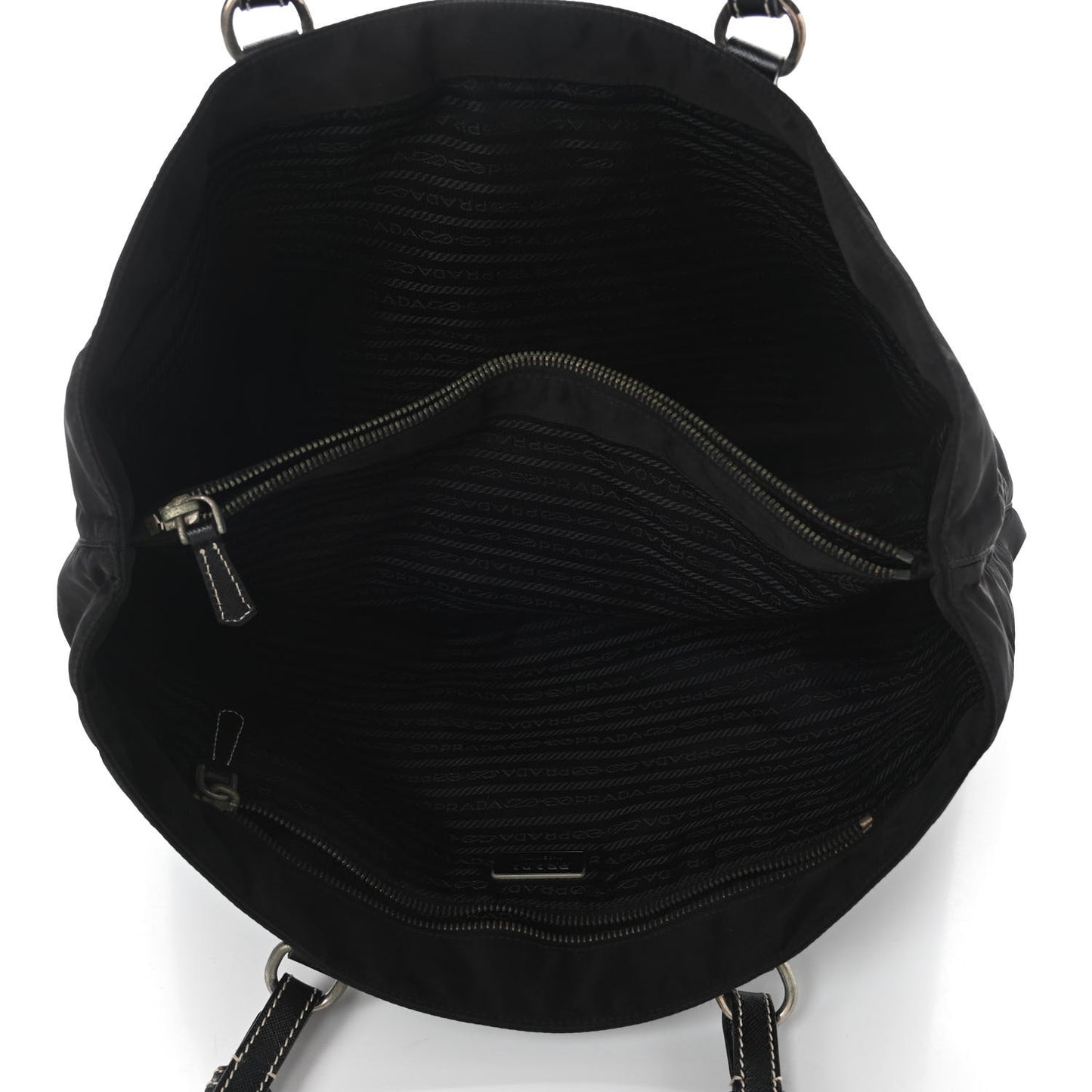 Tessuto Nylon Saffiano Tote Black