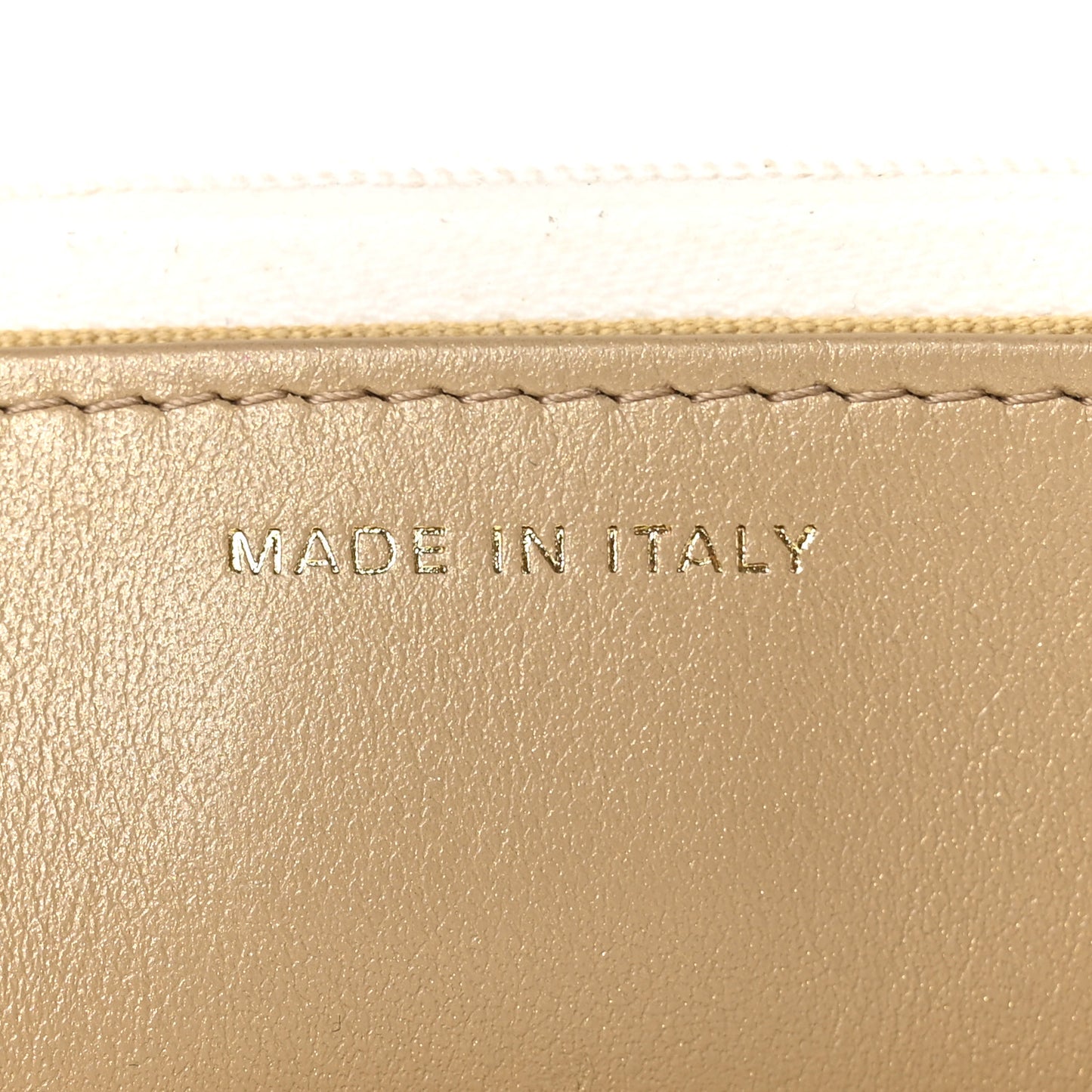 Lambskin Quilted Logo WOC Wallet On Chain White