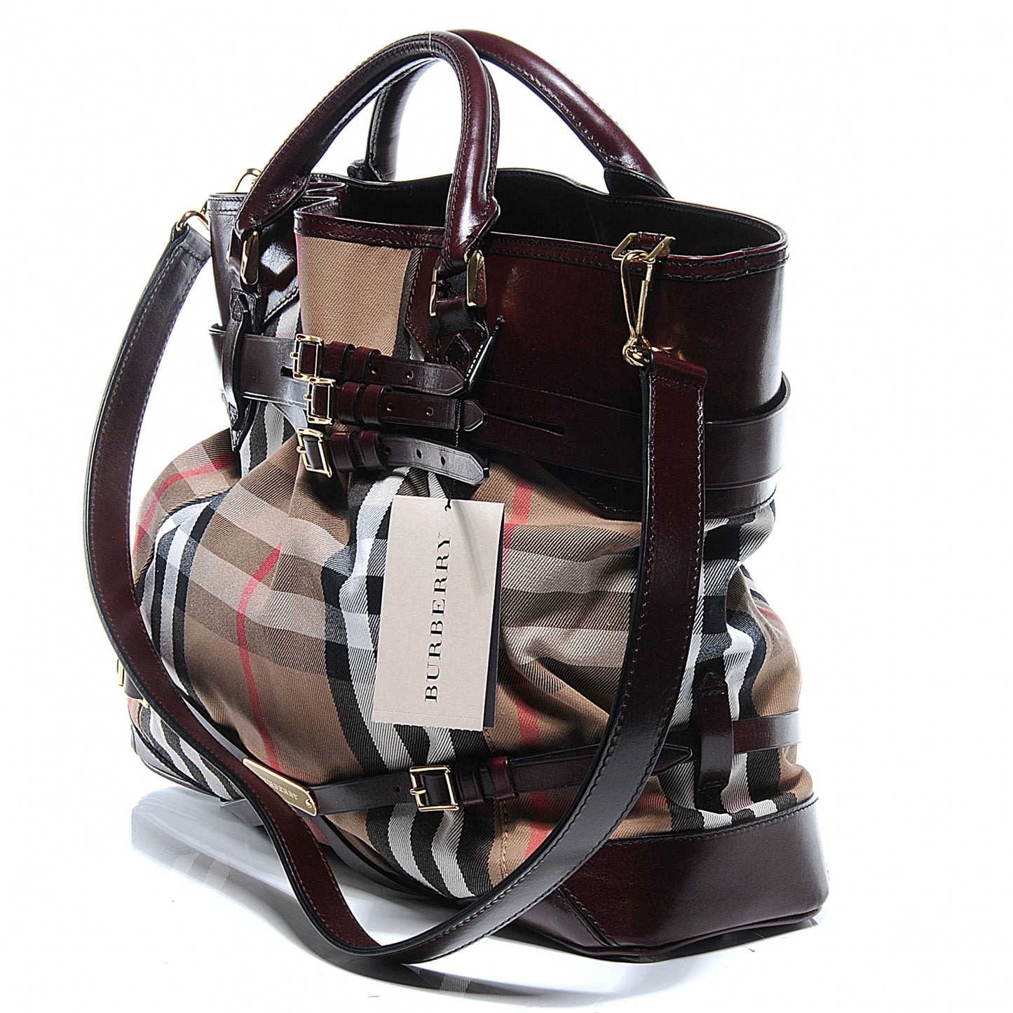 House Check Bridle Calfskin Medium Gosford Hobo