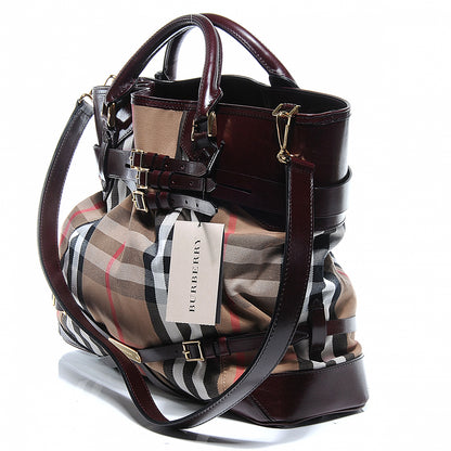 Burberry House Check Bridle Calfskin Medium Gosford Hobo 8 of 10