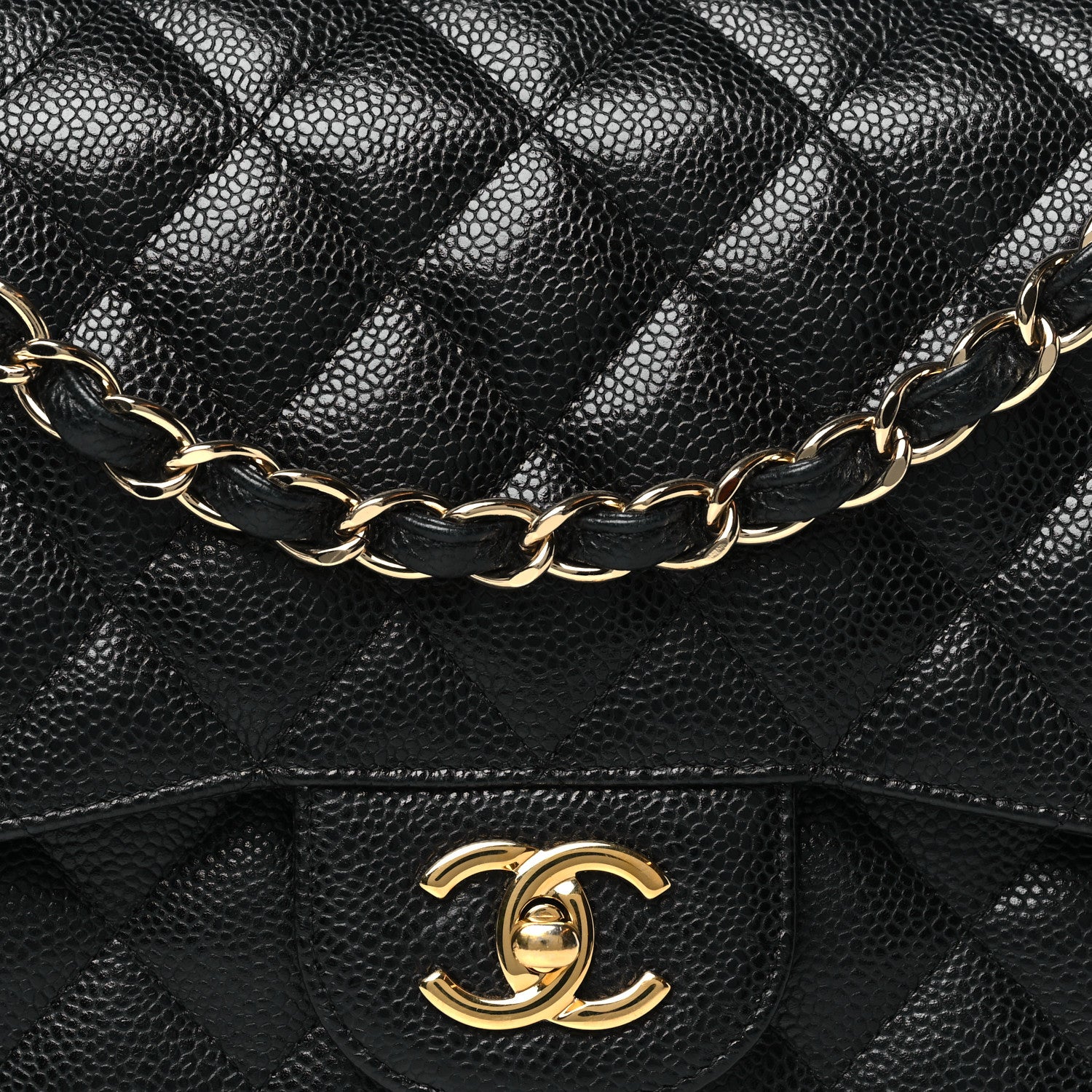 Chanel Caviar Quilted Jumbo Double Flap Black 8 of 15