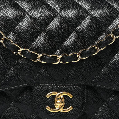 Chanel Caviar Quilted Jumbo Double Flap Black 8 of 15
