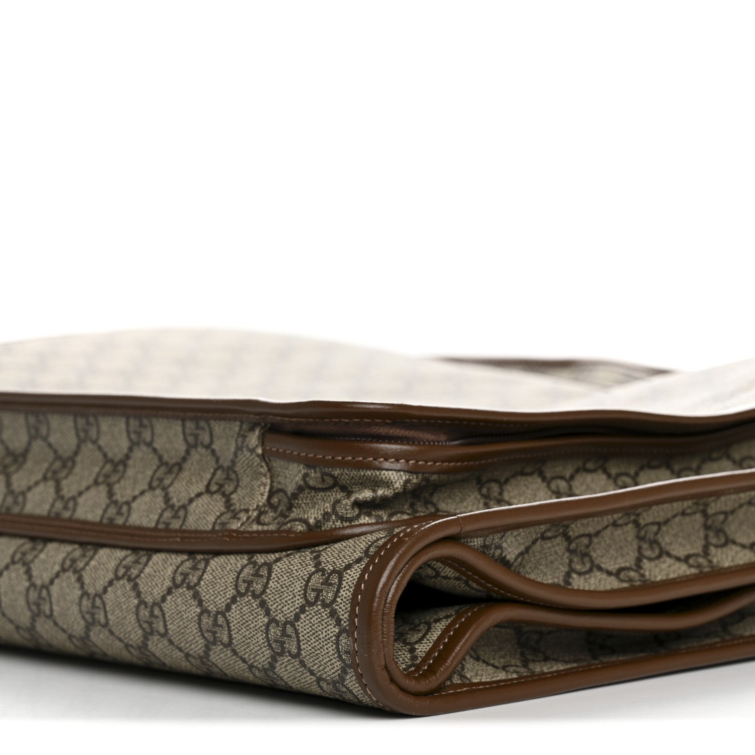 Gucci GG Supreme Monogram Azalea Calfskin Retro Interlocking G Hanger Garment Bag Beige Ebony Brown Sugar 9 of 9