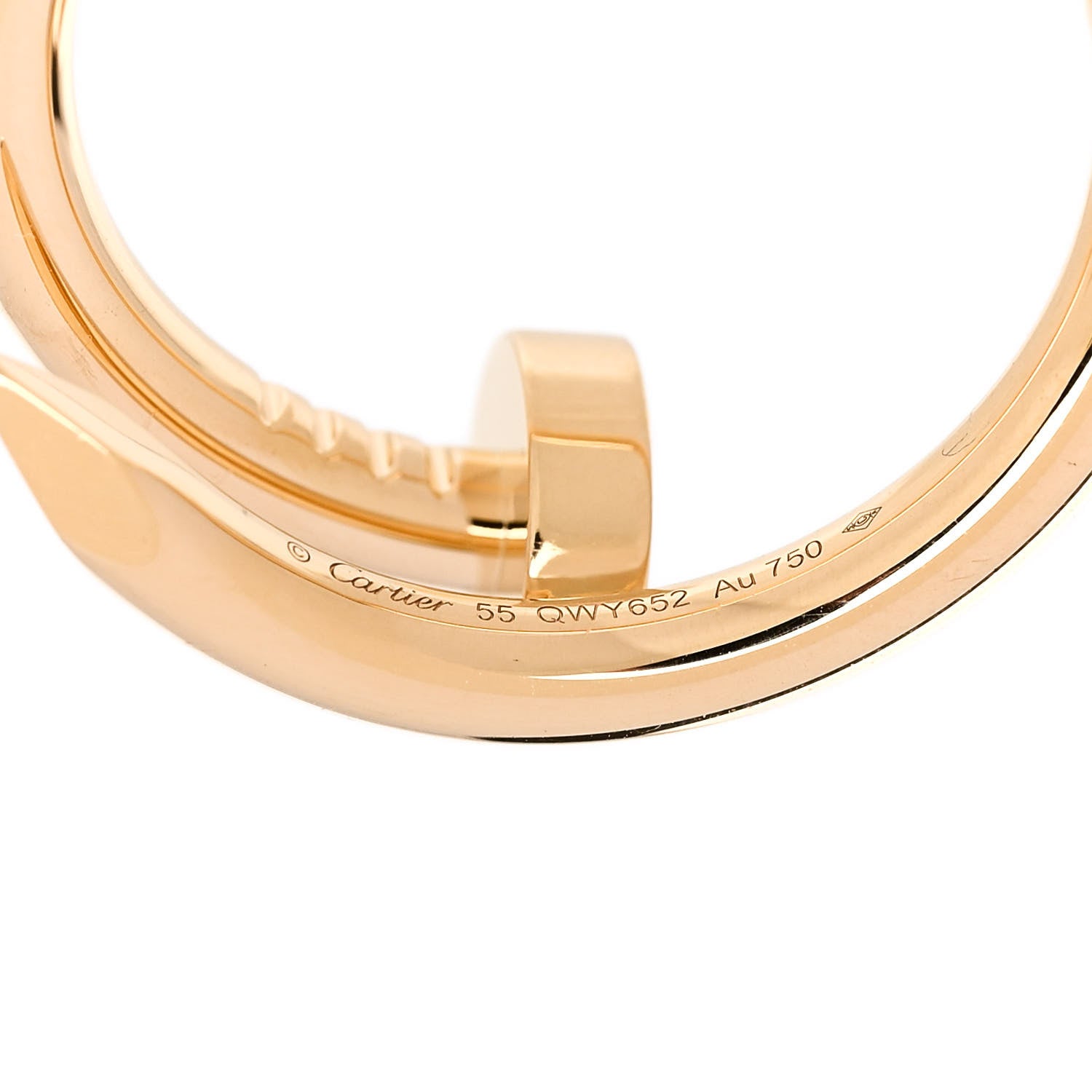 Cartier 18K Yellow Gold Juste Un Clou Ring 55 7.25 4 of 5