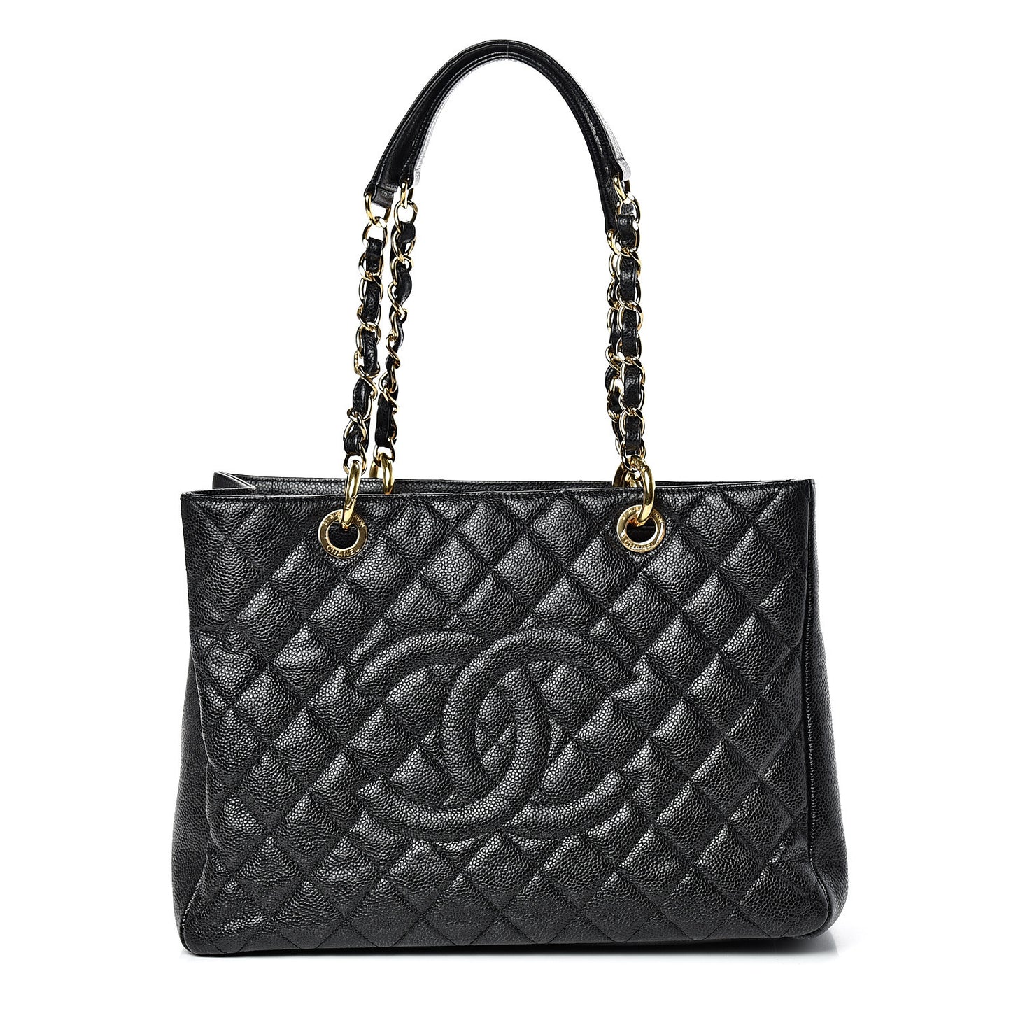 Caviar Quilted Grand Shopping Tote GST Black