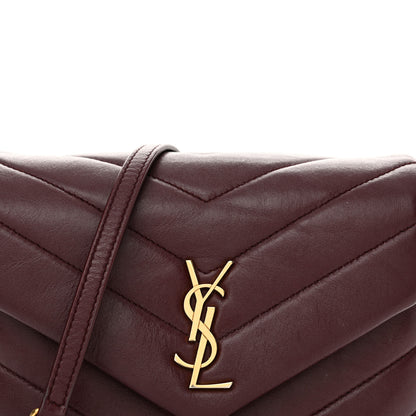 Saint Laurent Calfskin Y Quilted Monogram Toy Loulou Monogram Crossbody Bag Rouge Legion 8 of 14