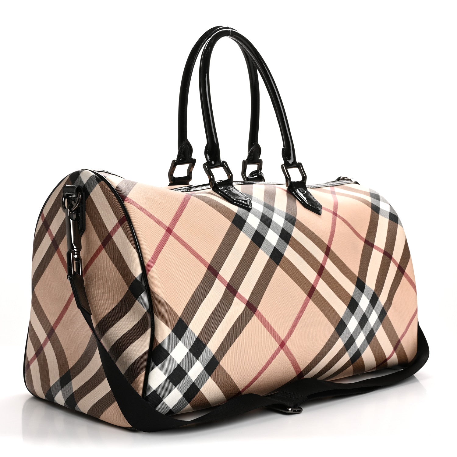 Burberry Supernova Check Duffle Bag Black 2 of 15
