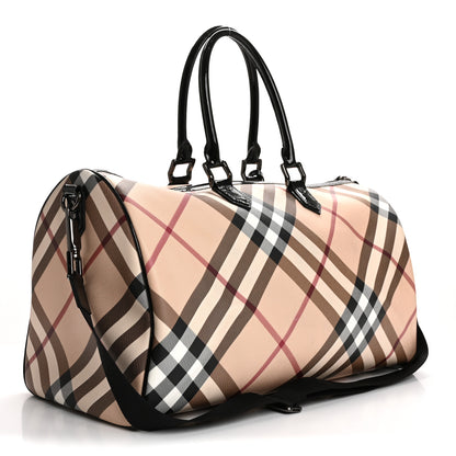 Burberry Supernova Check Duffle Bag Black 2 of 15