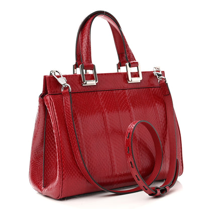 Gucci Snakeskin Small Zumi Top Handle Bag Romantic Cerise 3 of 11