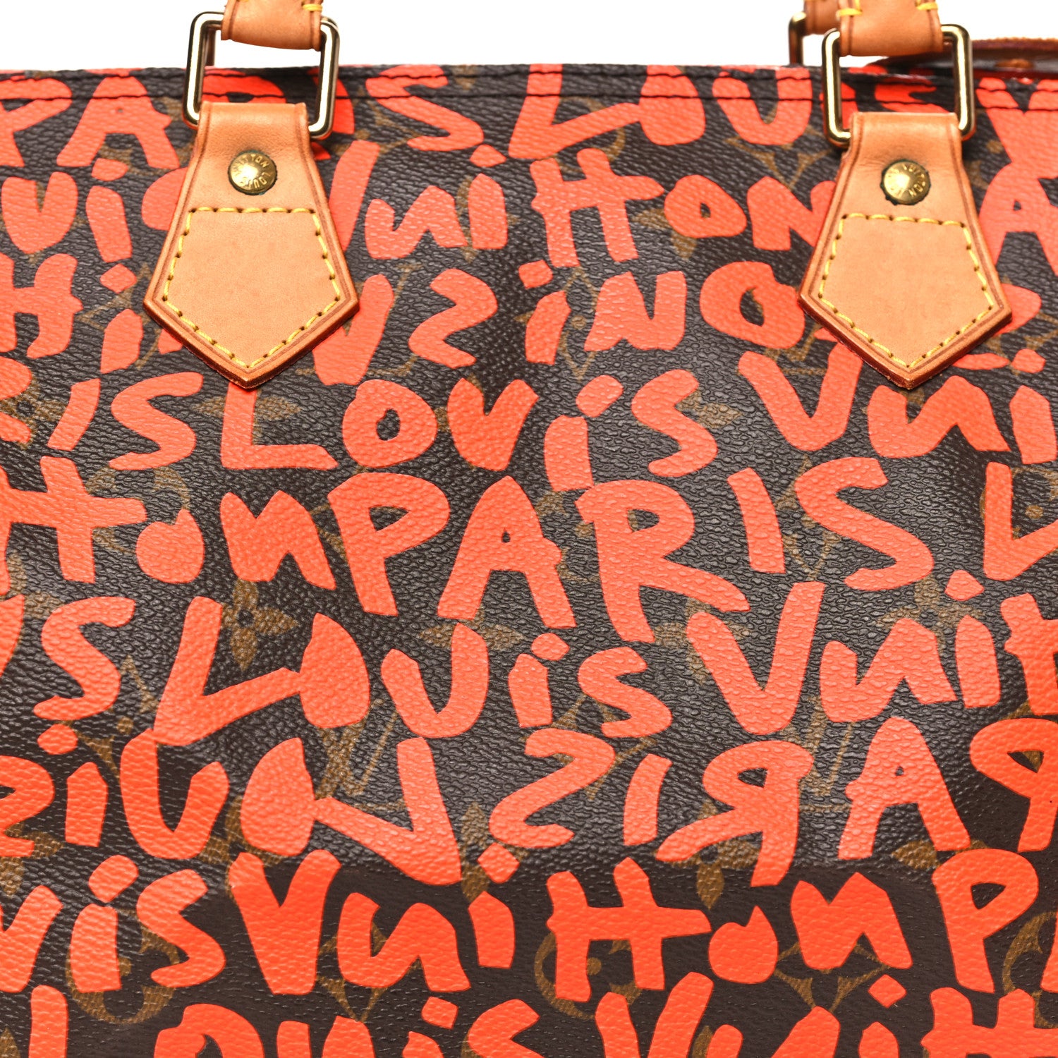 Louis Vuitton Monogram Graffiti Speedy 30 Orange 7 of 9