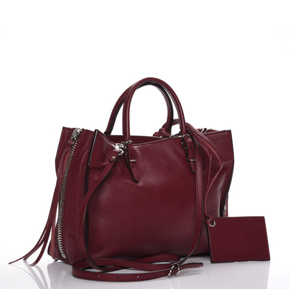 Balenciaga Veau Papier A6 Zip Around Tote Rouge Pourpre 4 of 11