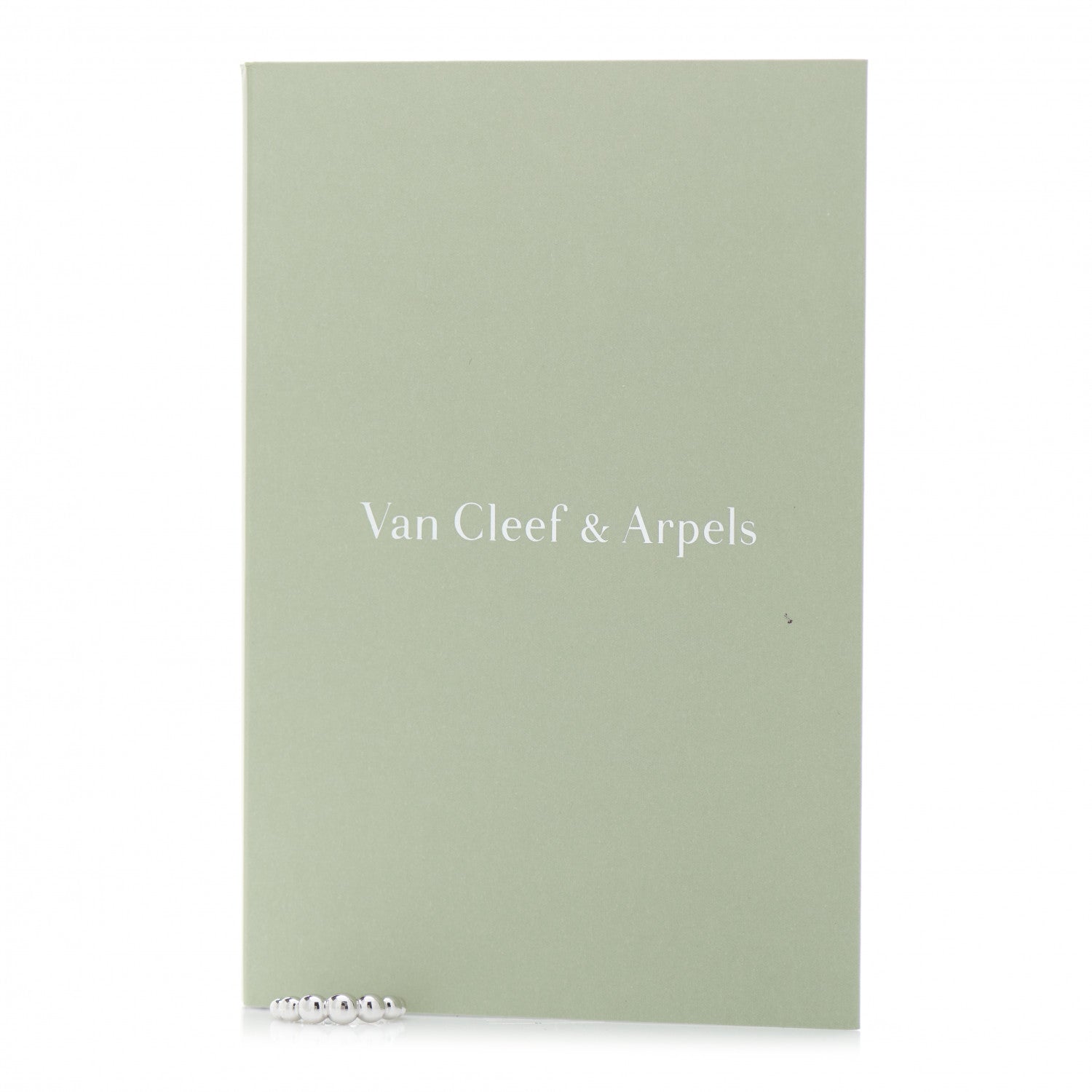Van Cleef & Arpels 18K White Gold Perlee Pearls of Gold Variation Ring 50 5.5 6 of 6