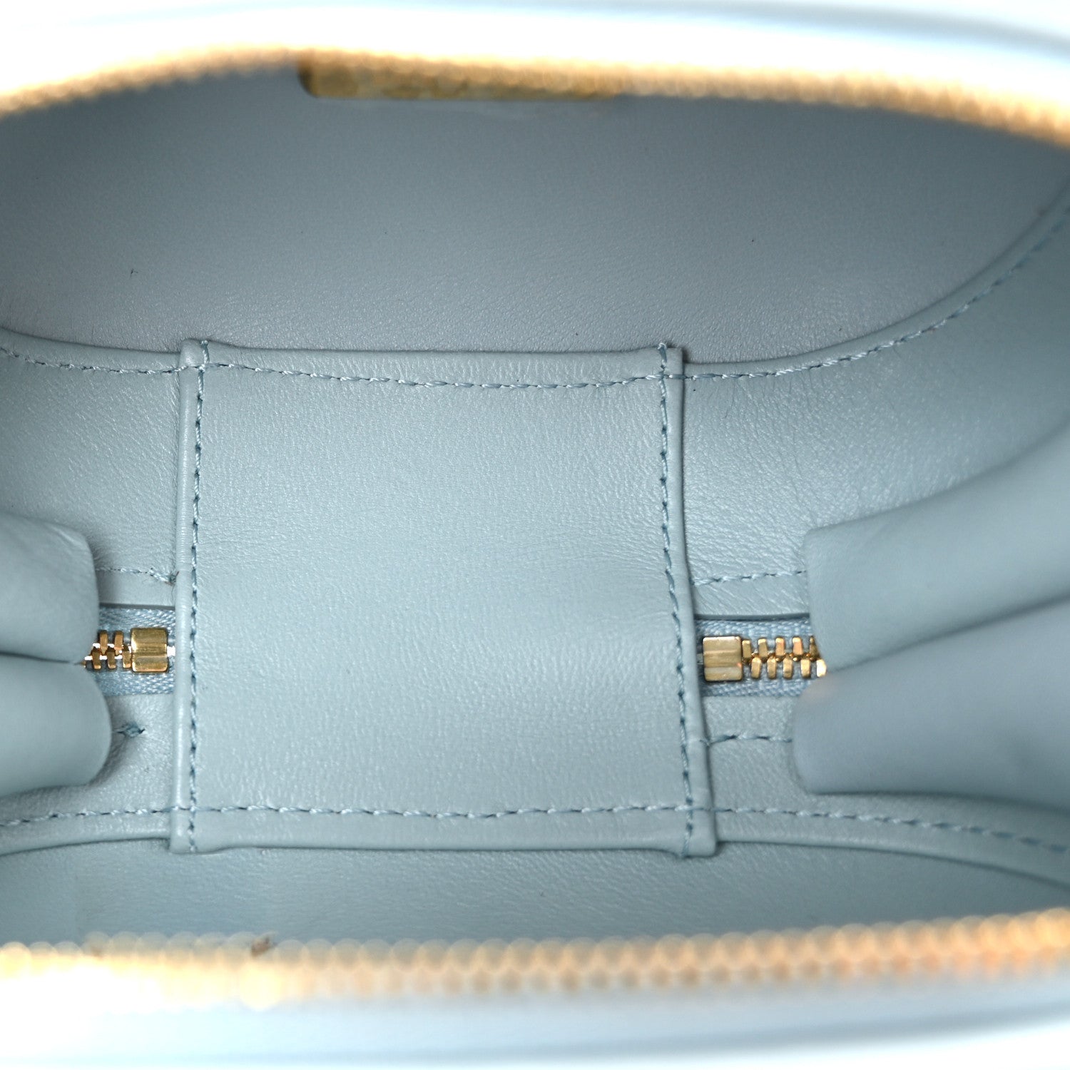Chanel Lambskin Quilted CC Bubble Vanity Case With Chain Light Blue 5 of 10