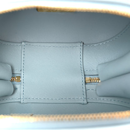 Chanel Lambskin Quilted CC Bubble Vanity Case With Chain Light Blue 5 of 10