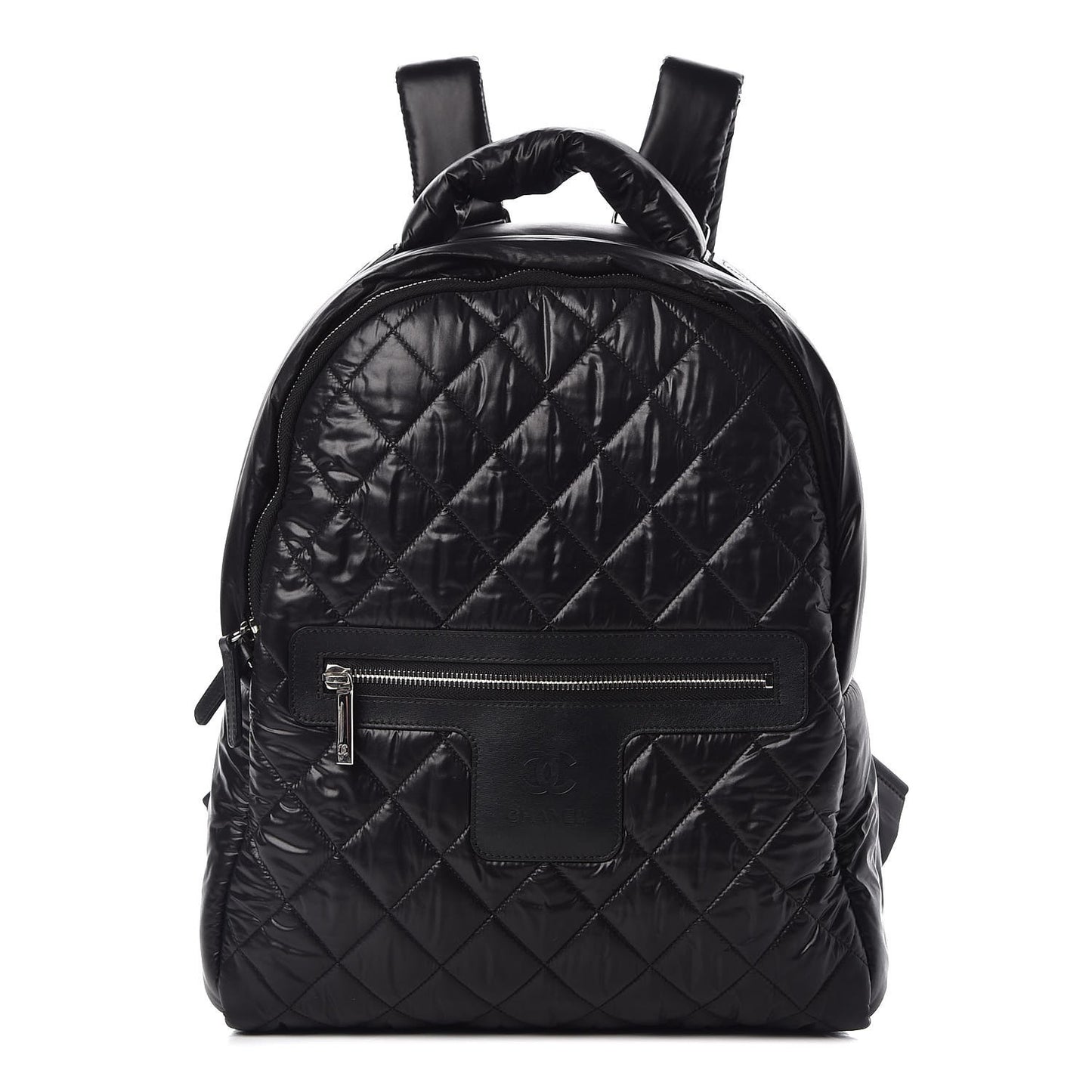 Nylon Quilted Coco Cocoon Backpack Black