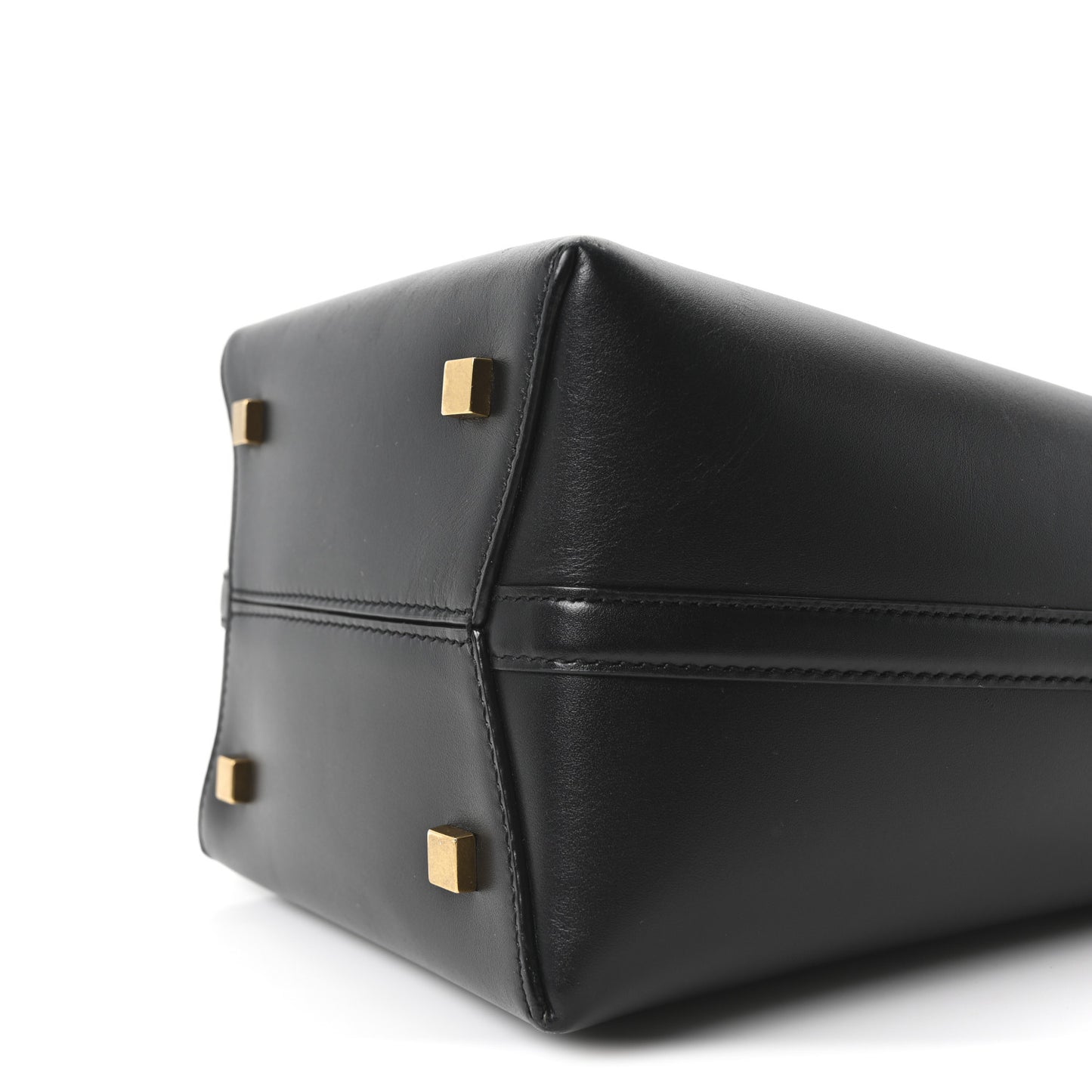 Shiny Calfskin Le 37 Bucket Bag Black