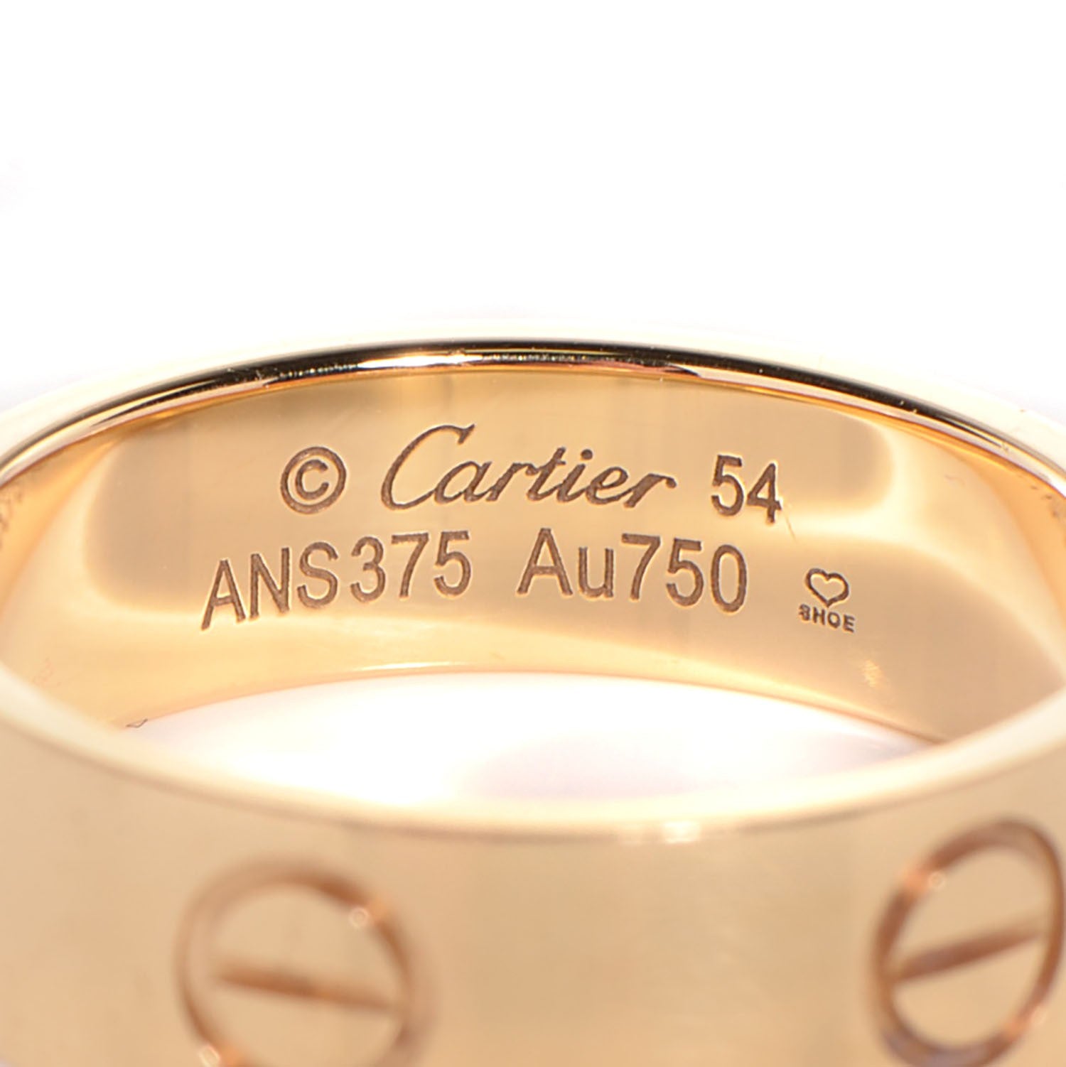 Cartier 18K Yellow Gold 5.5mm LOVE Ring 54 6.75 3 of 5