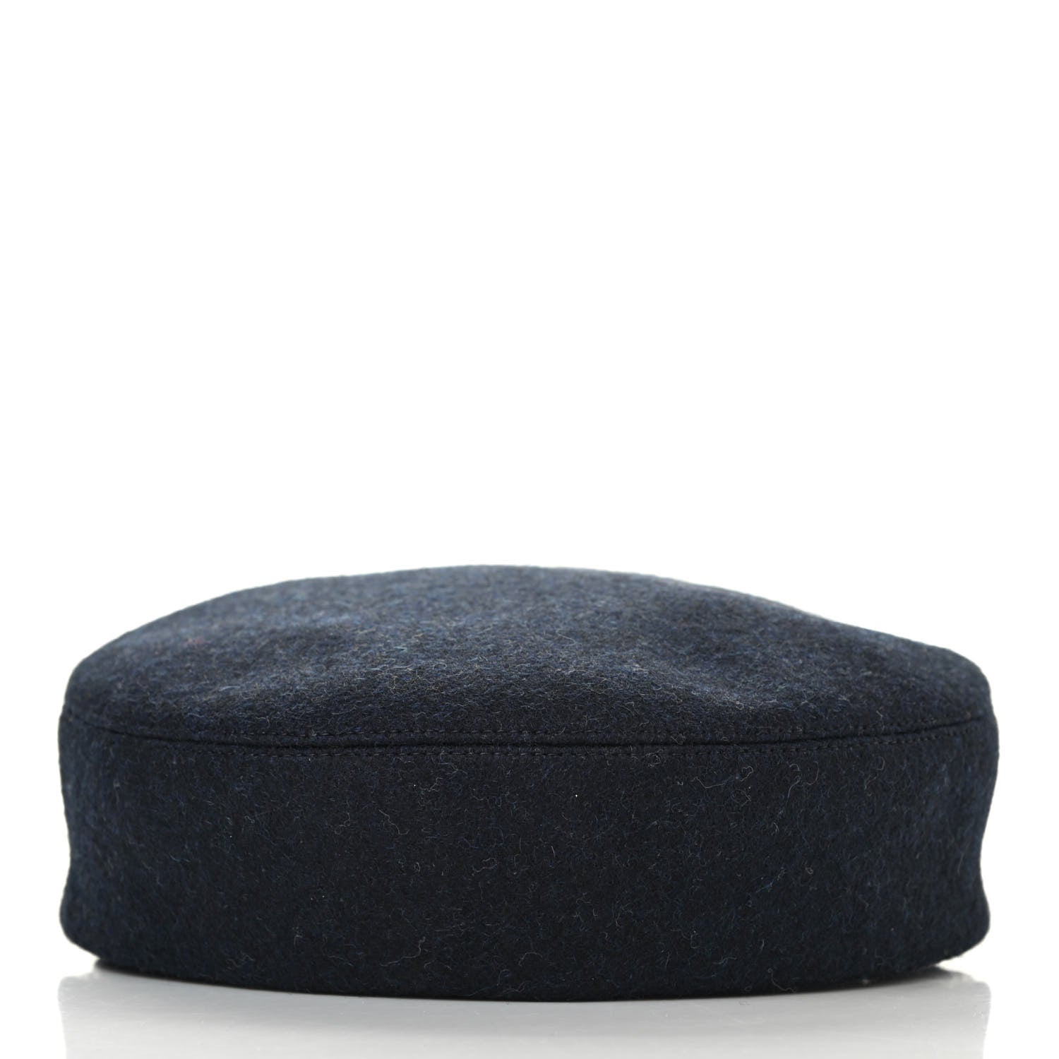 Hermes Wool Calfskin Dani Cap 57 Marine Black 3 of 4