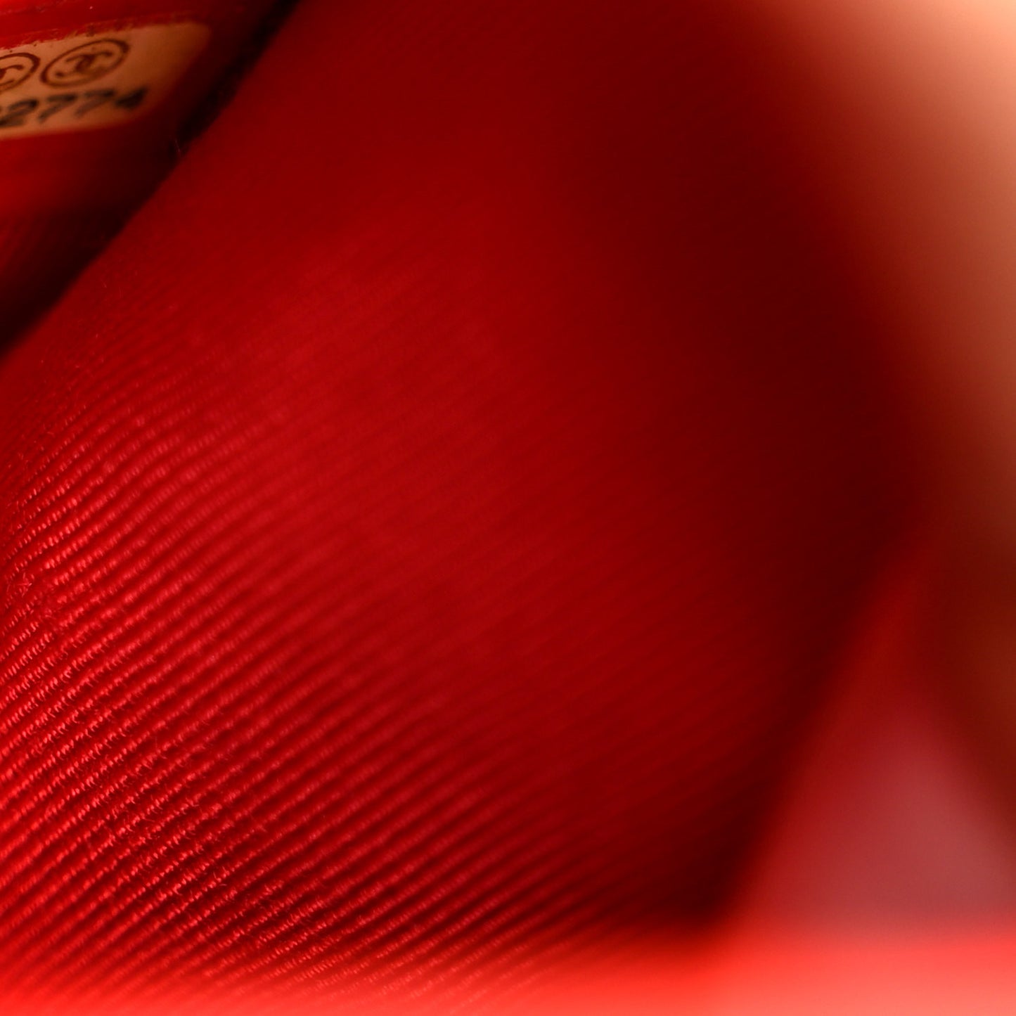 Grained Calfskin Quilted Large CC Box Flap Red