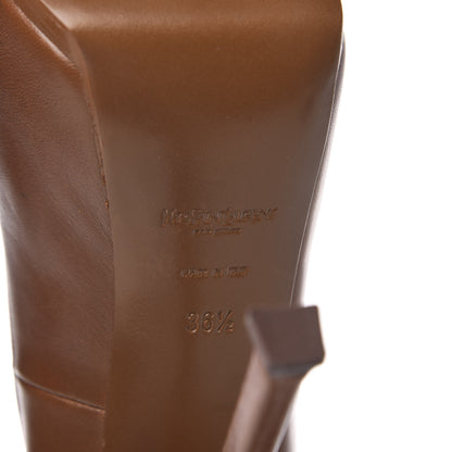 Saint Laurent Calfskin Tribtoo 105 Pumps 36.5 Brown 6 of 8