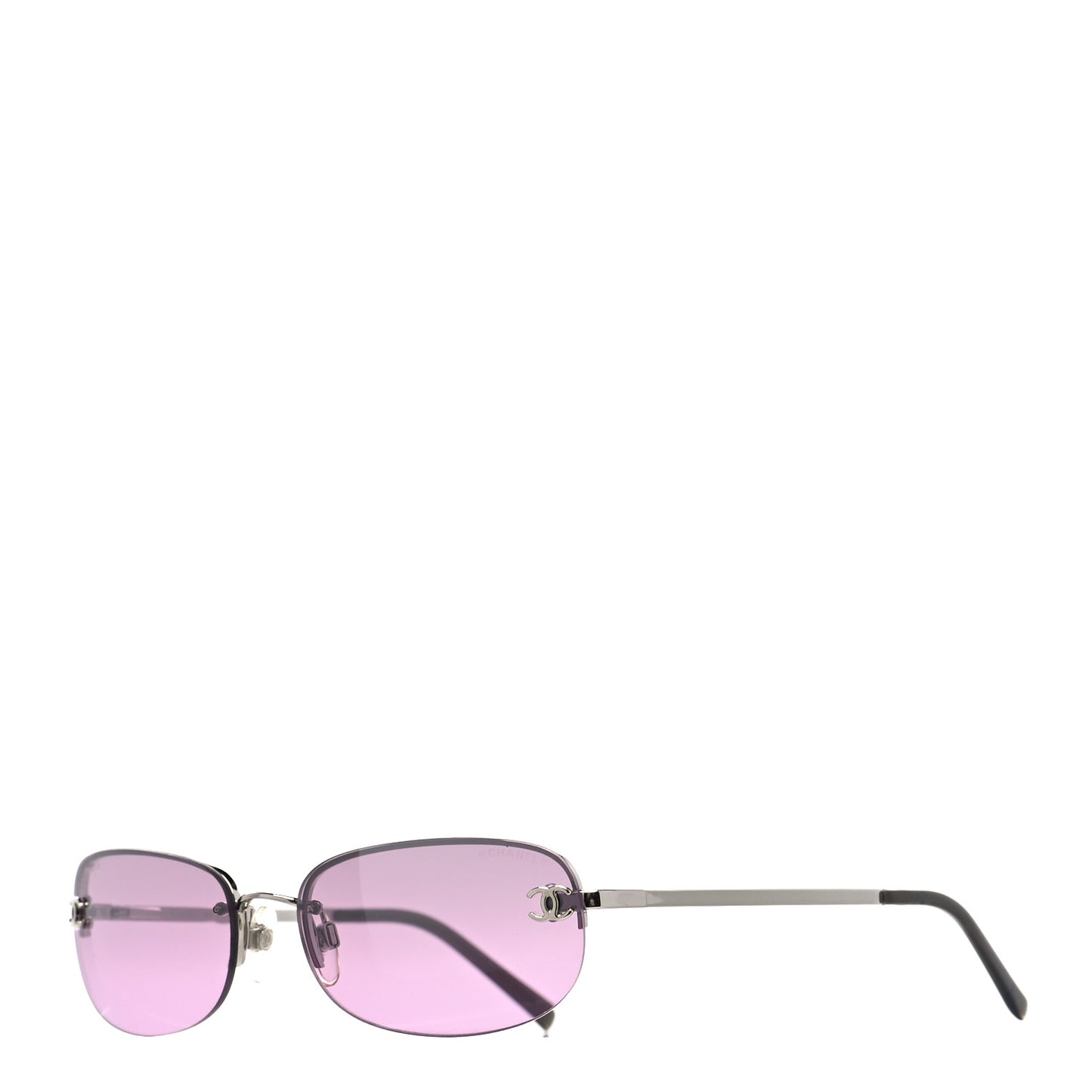 Metal CC Frameless Sunglasses 4099 Purple