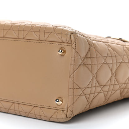 Christian Dior Lambskin Cannage Large Lady Dior Beige 12 of 12