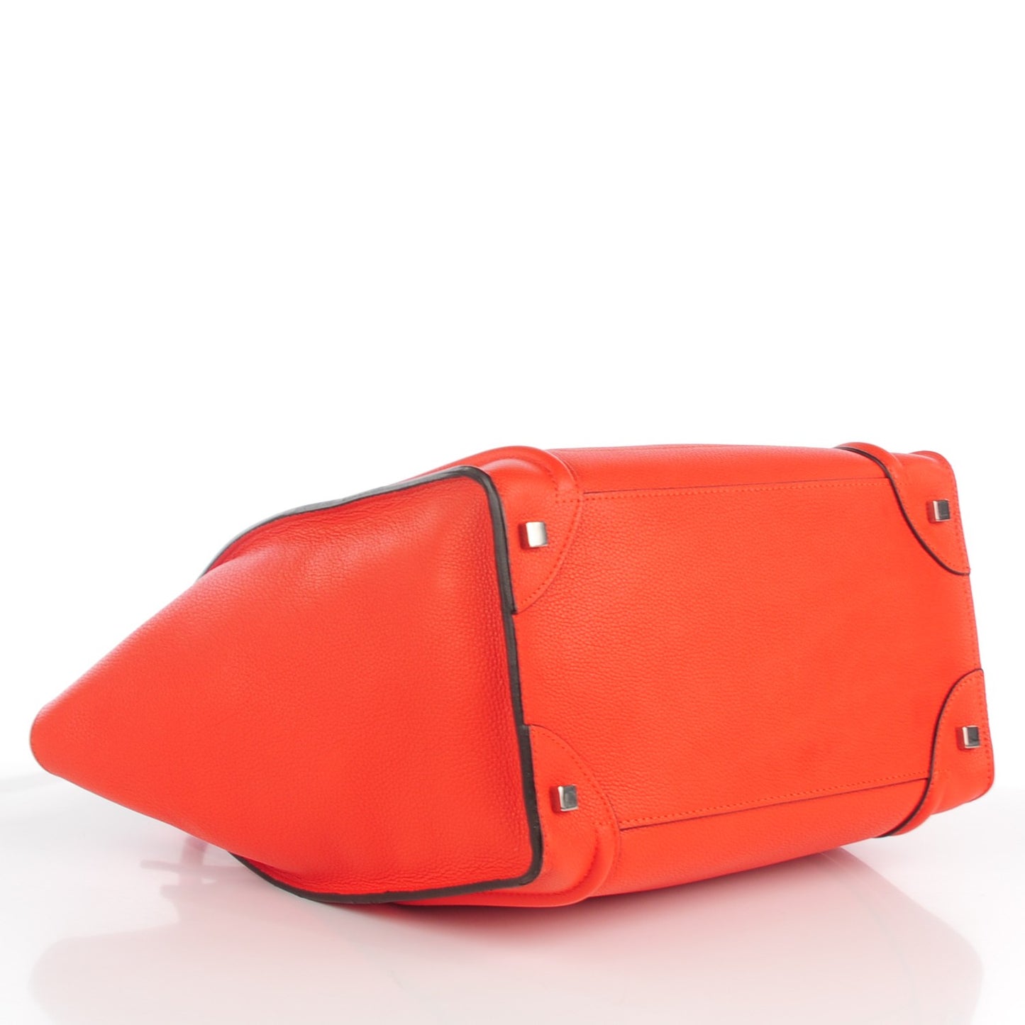 Drummed Calfskin Mini Luggage Vermillion
